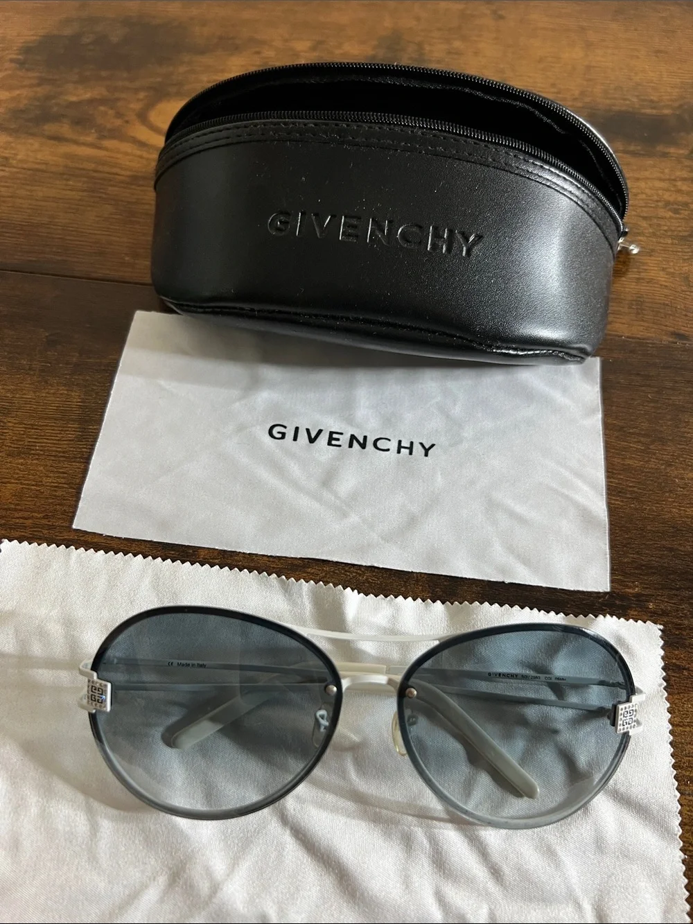 Givenchy Round Metal Sunglasses in Black and Silver